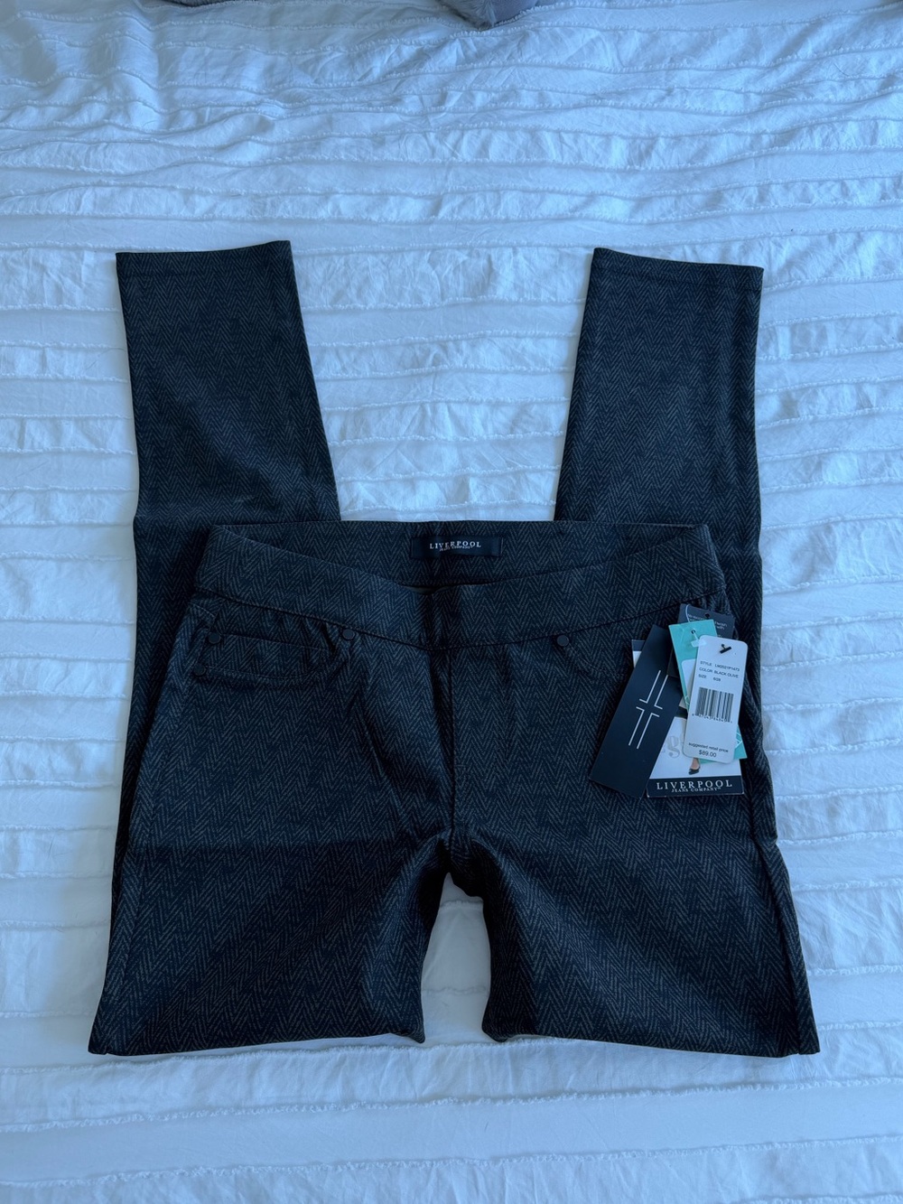 Liverpool Jeans Company Black Herringbone Pull-On Jeggings